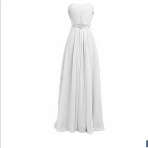 White chiffon dress NWOT